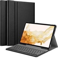 ราคา Fintie Keyboard Case for Samsung Galaxy Tab S8 Plus 2022 S7 FE 2021 S7 Plus 2020 12 4 inch with S Pen Holder Slim Stand Cover Detachable Wireless Bluetooth Keyboard Black (13879097837)