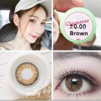ราคา คอนแทคเลนส์ Glamour Gray Brown คละยี่ห้อ Sweety Plus Pretty Doll ค่าสายตาปกติ (19569234858)