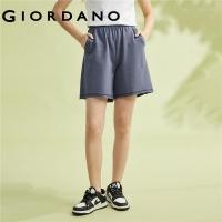 ราคา Giordano ผู้หญิง กางเกงขาสั้นลำลองเอวยางยืดสีทึบผ้าฝ้ายแบบหลวม Free Shipping 05402452 (19601648612)