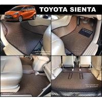 ราคา พรมปูพื้นรถยนต์TOYOTA SIENTA พรมลายกระดุมสีน้ำตาล เต็มคัน 18ชิ้น (1102530021)