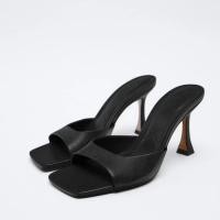 ราคา Zara รองเท้าส้นสูง หนังวัวแท้ หัวสี่เหลี่ยม หรูหรา สีพื้น สําหรับผู้หญิง (20243951284)