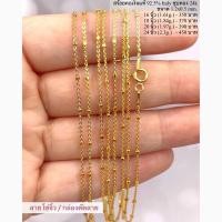 ราคา สร้อยคอเงินแท้ 92 5 Italy ชุบทอง 24k ลายโซ่จิ๋ว กล่องตัดลาย (19760148295)