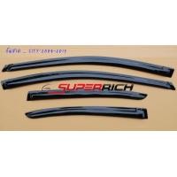 ราคา คิ้วกันสาดประตู City 2008 2013 4ชิ้น เลเซอร์ อะคริลิคชาดำ คิ้วกันฝน คิ้วบังแดด 2008 2009 2010 2011 2012 2013 ชุดแต่ง ประดับยนต์ (11230880)