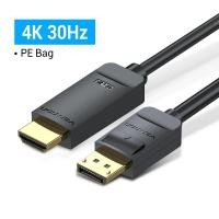 ราคา Vention พอร์ตจอแสดงผลเป็น HDMI 4K 60Hz DP ไปยังสาย HDMI สำหรับพีซีแล็ปท็อปจอภาพ HDTV สายออดิโอวิดีโอ DisplayPort TO HDMI (21171037643)