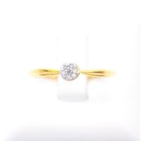 ราคา Happy Jewelry แหวนเพชรของแท้ ทองแท้ 9k 37 5 ขายได้ จำนำได้ แหวนชู เพชรกระจุก โดดเด่น ประดับด้วยเพชรกุหลาบ SI309 (9959235773)