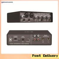 ราคา Broadfashion Professional Audio Interface Sound Card With Monitor Electric Guitar Live Recording Audio Extractor For Studio Singing Q24 (20701541949)