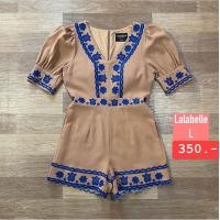 ราคา จั๊มงานป้ายมือ1สีสวยผ้าใส่สบายไซส์Lพร้อมส่ง (19445823424)