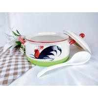 ราคา โถข้าว ชามตุ๋น โถใส่ข้าว ชามมีฝาปิด โถข้าวเซรามิก โถขนาดใหญ่ 9 นิ้ว แถมฟรี ทัพพีเซรามิก ชามเข้าไมโครฟได้ (17574175643)