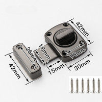 ราคา กลอนล็อคแบบบิด ขนาด 42 มิล 55 มิล 65 มิล สำหรับประตู หน้าต่าง หมุนสลักกลอนประตู รักษาความปลอดภัยสลักประตูล็อคสไลด์ (20175239854)