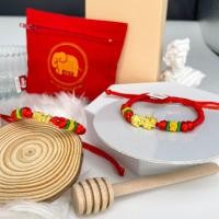 ราคา สร้อยข้อมือปี่เซียะ รุ่นเชือกแดงถัก น้ำหนัก 0 6 กรัม ปรับความยาวได้ (13270176677)