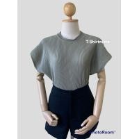ราคา ป้ายแท้ My top SUGAR2 เสื้อพลีทคอปีน ทรงแขนล้ำ ไซส์ใหญ่ H 22 T SHIRTNISTA (7368205099)