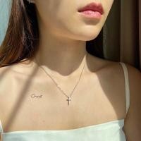 ราคา Cly cross 14k necklace สร้อยคองานชุบ 14k สแตนเลส สวย ทน เงา ไม่ลอก ไม่ดำ (16300743404)