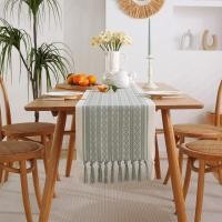 ราคา Nordic Simple Table Runner Handmade Tassel Cotton Linen Tablecloth Romantic Bed Runners Dining Table Party Decoration (19434621683)
