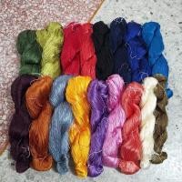 ราคา niidz ไหมจุล เส้นไหม ไหมแท้ เส้นไหมฟอก ไหมทอผ้า ไหมปัก ไหมทอ ผ้าไหม (16370618545)