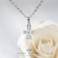 ราคา สร้อยคอพร้อมจี้ ฝังคริสตัลเพชรหยดน้ำ Pear Shaped ลายไม้กางเขน Cross ขนาดเล็ก เครื่องประดับ สร้อย NK110 ValueJewelry (3225806616)