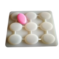 ราคา แม่พิมพ์ซิลิโคน พิมพ์สบู่ พิมพ์วุ้น พิมพ์ขนม รูปวงรี 9 ช่อง 30 G (15064778173)