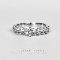 ราคา แหวนเงินแท้925 ชุบเคลือบทองคำขาว ประดับเพชร CZ Swiss Diamond RAYA Allure jewelry (17063379219)