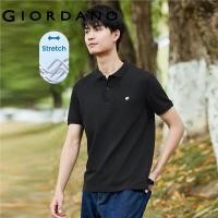 ราคา GIORDANO ผู้ชาย เสื้อโปโลคอปกผ้า แจ็คการ์ด ปักลายกบ ผ้ายืดปิเก้ยืดปิเก้ Free Shipping 01013388 (17429342391)