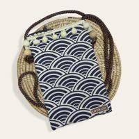 ราคา กระเป๋าสะพายข้าง กระเป๋า ผ้าฝ้ายพื้นเมือง งานย้อมคราม ย้อมลาย กระเป๋าฝ้าฝ้ายใบเล็ก สายสะพายพาดลำตัว (15752267746)