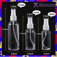 ราคา 3ขนาด iRemax ขวดสเปรย์พลาสติกใส แบบพกพา ขนาด 30ml 50ml 100ml ขวดสเปรย์เปล่า ขวดสเปรย์ใส ขวดสเปรย์พลาสติก ขวดสเปรย์ Plastic Round Spray Bottle Travel Size Bottle (17442446505)