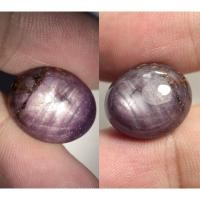ราคา 23 85 ct พลอยแดง สตาร์ ดิบ Unheated Ruby Star 6 ray ไข่หลังเบี้ย สีม่วงแดง (21141221509)