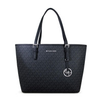 ราคา กระเป๋า Tote Michael Kors แท้ Coated Canvas ลาย Logo MK สายหนังแท้ Michael Kors Jet Set Travel Medium Carry All Tote (7515153085)