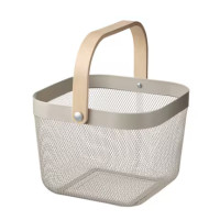 ราคา ตะกร้าลวด ตะกร้าใส่ผลไม้ ตะกร้าใส่ของ 3 สี Basket 25x26x18 ซม (20446222987)