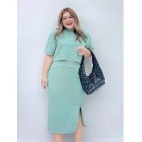 ราคา ชุดเซ็ท เสื้อ กระโปรง สาวอวบอ้วน (20518489714)