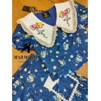 ราคา ป้าย Marmoris เซท 2 ชิ้นเสื้อคอปกทรงสวย มาพร้อมกางเกงขายาวงานปักลายทั้งชุดสวยมาก (21241152083)