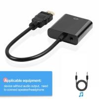 ราคา สายแปลงสัญญาณ hdmi to vga หัวแปลง vga หัวแปลง HDMI to VGA Converter 1080P ตัวแปลงสัญญาณภาพจาก HDMI เป็น VGA A 051 (3813872811)