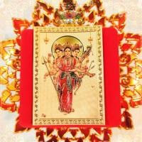 ราคา ॐ แผ่นทองพระพิฆเนศ องค์เทพฮินดู นำเข้าจากอินเดีย (16966020840)