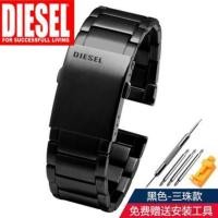 ราคา Suitable for Diesel Diesel Steel Band Watch Strap Male DZ4318 DZ7305 Black Stainless Steel Metal Bracelet 26 28mm (19482754207)