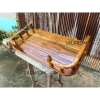 ราคา SLK หิ้งวางพระ ติดผนัง ไม้สักแท้ ขนาด 70 36 ซม สีเคลือบ โชว์ลายไม้สวยงาม หิ้งพระไม้สักแขวนผนัง Buddhas shelf (19852310735)