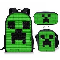 ราคา กระเป๋าเป้สะพายหลัง กระเป๋านักเรียน ลายการ์ตูน Minecraft สําหรับเด็กผู้ชาย (19992069143)