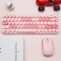 ราคา joa mofii mixed colors mini 2 4g wireless keyboard set with round keyboard and mouse combo retro keyboard with round keycap for computer mac ios pc (20468961835)