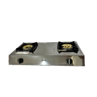 ราคา Rinnai เตาตั้งโต๊ะ รุ่น RT 902SC แบบ 2 หัว หัวเตาฝาทองเหลือง (16594646089)