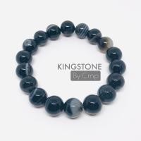 ราคา Agate กำไลหิน อาเกต สีน้ำตาลดำ กำไลนำโชค พลังแห่งความเชื่อมั่น ขนาด 8 10 12 14 mm เกรดพรีเมี่ยม (21083734286)