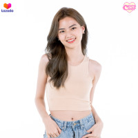 ราคา ChobCrop เสื้อกล้ามครอป ผ้าเรย่อน 2 ชั้น ผ้ายืดมาก แขนกุด เอวลอย Rayon 001 (18481810589)