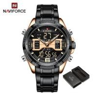 ราคา NAVIFORCE Digital Watch for Men Sports Stainless Steel Analog Quartz Waterproof Watches Fashion Business Chronograph Military Multifunctional Wristwatch (20576318039)