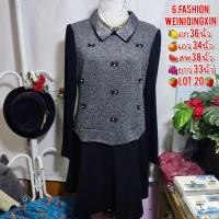 ราคา เดรสแฟชั่น เกาหลี มินิมอล ชุดทำงาน คลีนหอมๆ สวยๆ สภาพดี (21271485039)