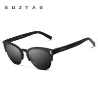 ราคา GUZTAG แว่นกันแดดอลูมิเนียมแว่นตากันแดดแบรนด์ผู้หญิงกึ่งไร้ขอบตาแมว G9812ชายแว่นตากันแดดหญิง (20477584001)