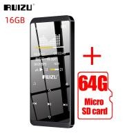 ราคา RUIZU เครื่องเล่น MP4ใน MP3บลูทูธ D02มีลำโพงในตัว8GB 16GB เครื่องเล่น MP3เพลง Lossless แบบพกพามินิกีฬา Walkman เครื่องเล่นวิดีโอเสียงมัลติฟังก์ชั่นพร้อมวิทยุ FM บันทึกเสียงนาฬิกา E Book รองรับการขยายห