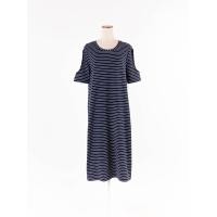 ราคา mango เดรสแขนสั้นสีกรม พิมพ์ลายทาง ป้ายแบรนด์ระบุไซส์ EUR XS Preloved (20669695622)