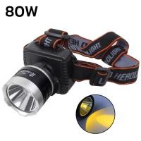 ราคา ไฟฉายคาดหัว ไฟฉายคาดศีรษะ LED ไฟฉาย ไฟส่องกบ ไฟคาดหัว 80w ปรับระดับความสว่างได้ กันน้ำ ใช้งานง่าย simple light (6741450874)