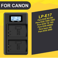 ราคา LP E6 LPE6 LP E6 LP E8 LPE8 LP E8 LP E12 LPE12 LP E12 LP E17 LPE17 LP E17 จอแสดงผลดิจิตอล LED Dual Camera Charger สำหรับ Canon (19094203863)