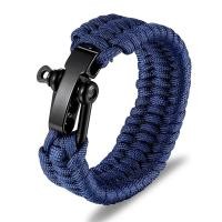 ราคา ที่ตั้งแคมป์กลางแจ้งสแตนเลสสร้อยข้อมือ Paracord ร่มชูชีพเชือกสายรัดข้อมือ Survival กำไลข้อมือ Homme Handmade Braided เครื่องประดับ (21171072894)
