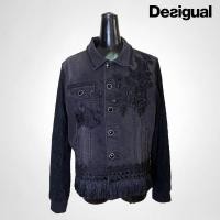 ราคา Desigual Pakaian Jadi Wanita Jacket Woman เสื้อแจ็คเก็ตยีนส์สีดำ (20616228738)