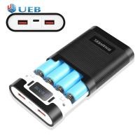 ราคา กล่องใส่แบตเตอรี่18650 4ช่อง10000มิลลิแอมป์ต่อชั่วโมงกล่องที่เก็บแบตเตอรี่เคสพาวเวอร์แบงก์ชาร์จจอแสดงผลดิจิตอลแบบพาวเวอร์แบงค์ DIY (20727939849)