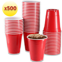 ราคา เซต 500 ใบ แก้วแดง RED CUP PARTY 16 oz อเมริกันปาร์ตี้ แก้วปาร์ตี้ แก้วพลาสติก แก้วงานเลี้ยง (12572409829)
