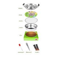 ราคา ซื้อ1แถม1 6 ชิ้น กระทะหมู หมูกระทะ กระทะปิ้งย่างชาบู ชาบูชาบู กระทะปิ้งย่าง แผ่นย่างไร้ควัน ชาบูชาบูสแตนเลส ชุดบาร์บีคิวกลางแจ้ง 1 หม้อใช้ได้ 2 อย่าง (19842284745)